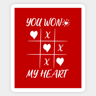 You Won My Heart Love Valentine Sticker